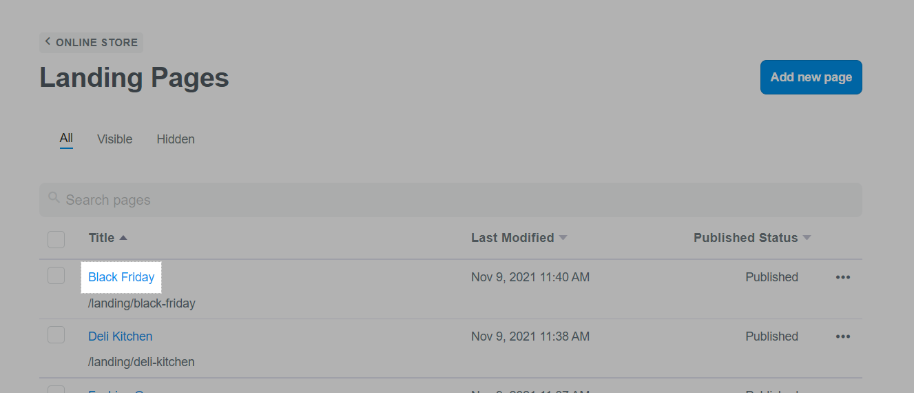 Click on the title to customize your landing page in our 'Landing builder'