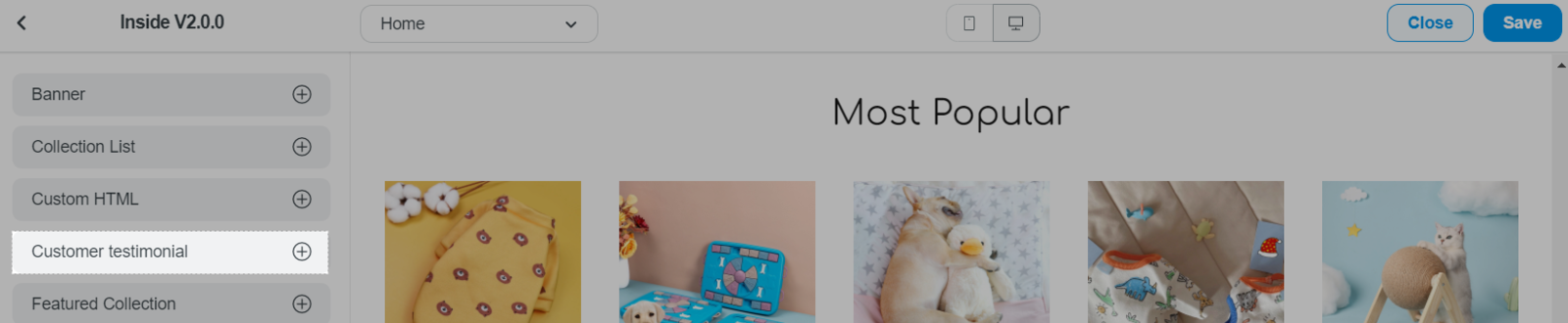 ...and select "Customer testimonial".