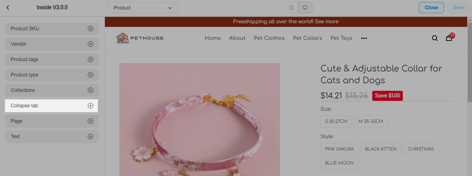 ...and select "Collapse tab"