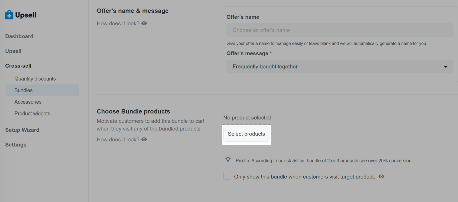 Click Select products