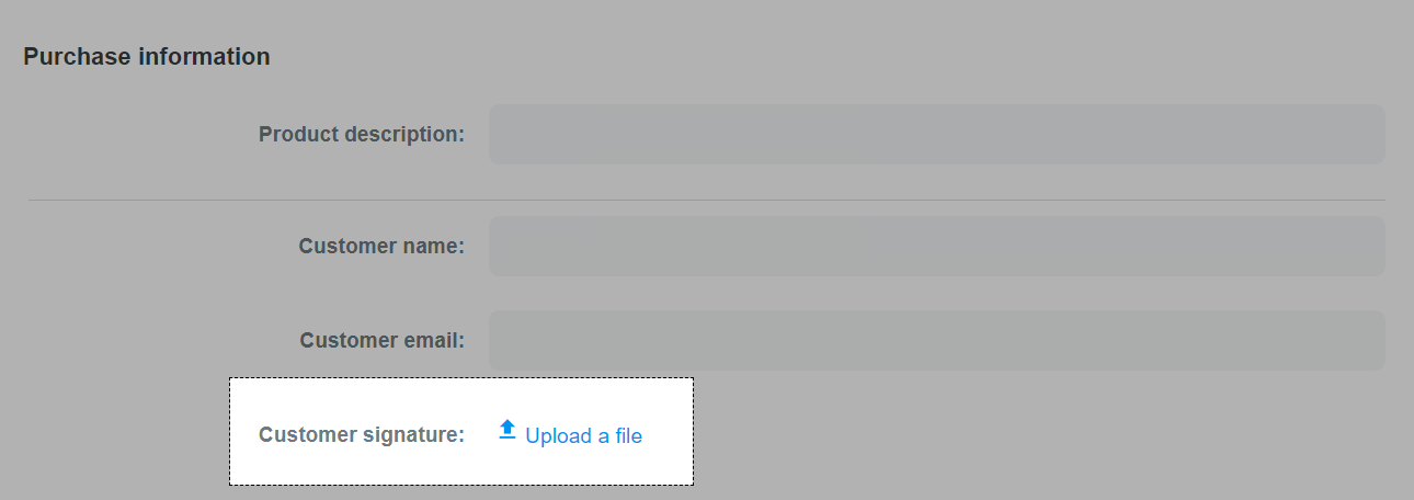 Customer information in your order detail page