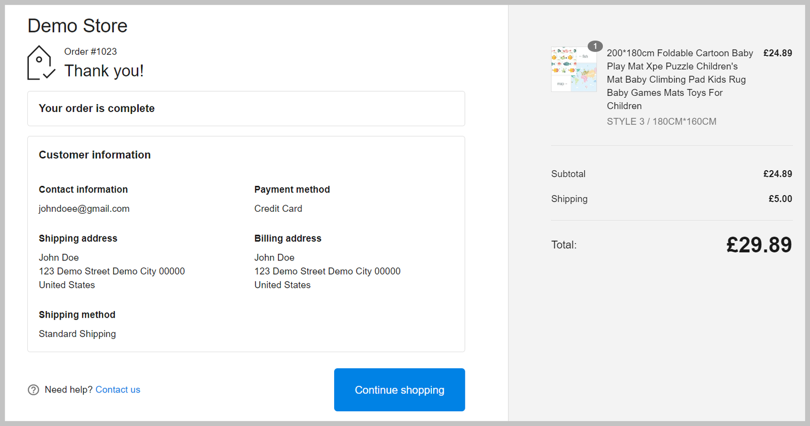 Or upload a screenshot of order thank you page