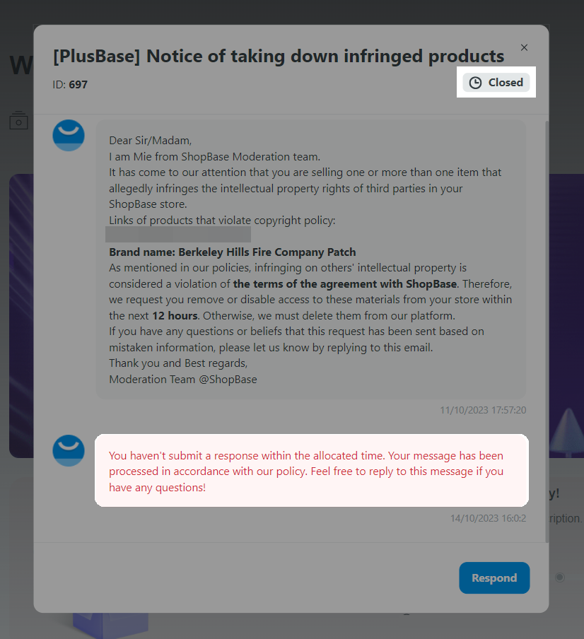 A Required Action with a 'Closed' Status