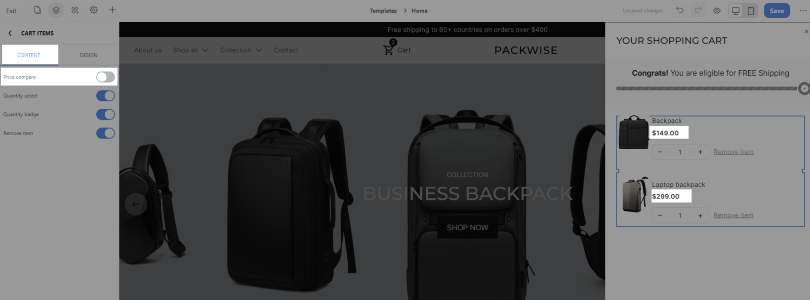 Price compare is off
