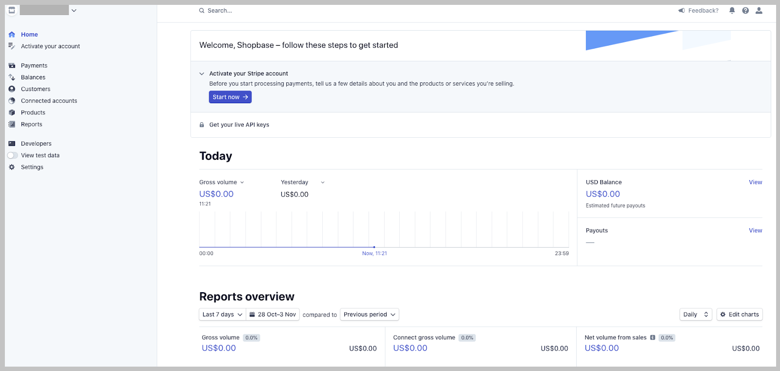 Log in your Stripe dashboard