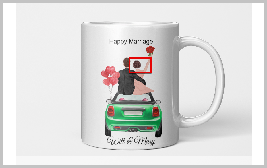 Example of distorted clipart images when live previewing the design