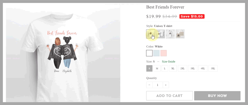 Only base product description of the selected product will be displayed after the campaign's general description