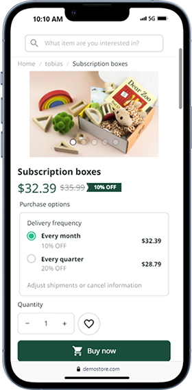 Subscription model on ShopBase store