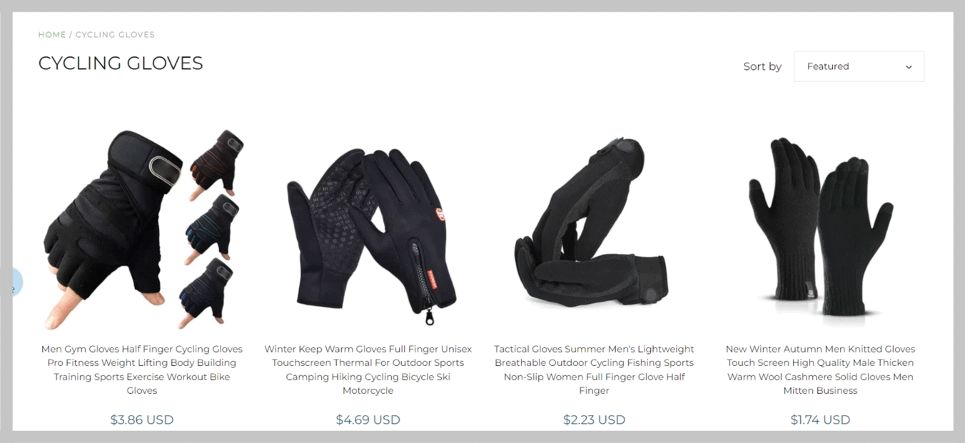 An additional product image will appear on hover if the product variant has more than 1 image